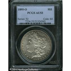 1895-O S$1 AU53 PCGS. A strictly graded silver-gra 1895-O S$1 AU53 PCGS.