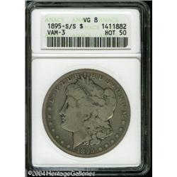 1895-S/S S$1 VG8 ANACS. VAM-3. A Hot 50 Variety. T 1895-S/S S$1 VG8 ANACS.