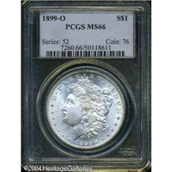 1899-O S$1 MS66 PCGS. A lustrous and essentially b 1899-O S$1 MS66 PCGS.