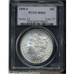 1899-S S$1 MS64 PCGS. A lustrous and suitably stru 1899-S S$1 MS64 PCGS.