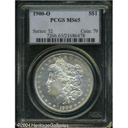 1900-O S$1 MS65 PCGS. Bright surfaces display fain 1900-O S$1 MS65 PCGS.