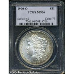 1900-O S$1 MS66 PCGS. Lovely golden-brown and appl 1900-O S$1 MS66 PCGS.