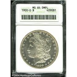 1900-O S$1 MS64 Deep Mirror Prooflike ANACS. A sha 1900-O S$1 MS64 Deep Mirror Prooflike ANACS.