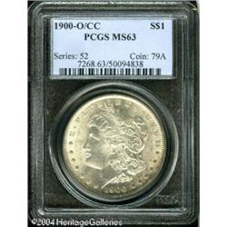1900-O/CC S$1 MS63 PCGS. VAM-12. A Top 100 Variety 1900-O/CC S$1 MS63 PCGS.