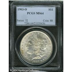 1903-O S$1 MS64 PCGS. Hints of chestnut and battle 1903-O S$1 MS64 PCGS.