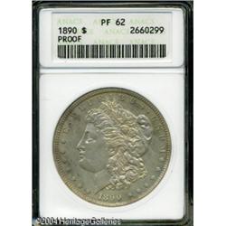 1890 S$1 PR62 ANACS. Fully struck with deeply refl 1890 S$1 PR62 ANACS.