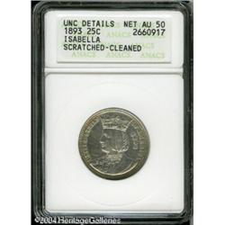 1893 25C Isabella Quarter--Scratched, Cleaned--ANACS 1893 25C Isabella Quarter--Scratched, Cleaned--