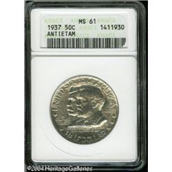 1937 50C Antietam MS61 ANACS. The bright, untoned 1937 50C Antietam MS61 ANACS.