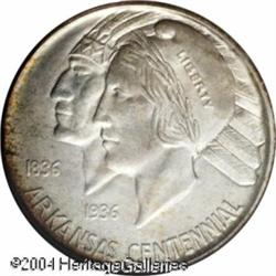 1935-S 50C Arkansas MS67 PCGS. Exceptionally clean 1935-S 50C Arkansas MS67 PCGS.