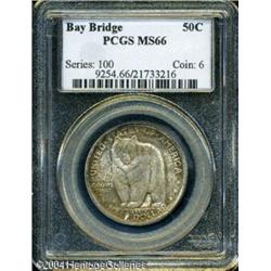 1936-S 50C Bay Bridge MS66 PCGS. Rich golden-brown 1936-S 50C Bay Bridge MS66 PCGS.
