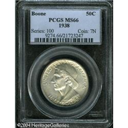 1938 50C Boone MS66 PCGS. A light veneer of golden 1938 50C Boone MS66 PCGS.