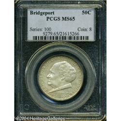 1936 50C Bridgeport MS65 PCGS. The design features 1936 50C Bridgeport MS65 PCGS.