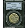 Image 1 : 1926-S 50C Oregon MS66 PCGS. Touches of gold color 1926-S 50C Oregon MS66 PCGS.
