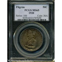 1920 50C Pilgrim MS65 PCGS. Original golden-brown 1920 50C Pilgrim MS65 PCGS.