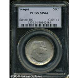 1926 50C Sesquicentennial MS64 PCGS. Speckled oliv 1926 50C Sesquicentennial MS64 PCGS.