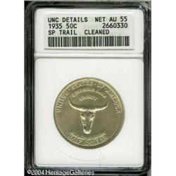 1935 50C Spanish Trail--Cleaned--ANACS. Unc Details, 1935 50C Spanish Trail--Cleaned--ANACS. Unc Det