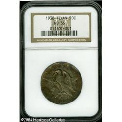 1938 50C Texas MS66 NGC. Lustrous surfaces reveal 1938 50C Texas MS66 NGC.