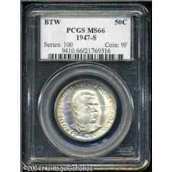1947-S 50C Booker T. Washington MS66 PCGS. A thin 1947-S 50C Booker T. Washington MS66 PCGS.