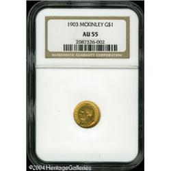 1903 G$1 Louisiana Purchase/McKinley AU55 NGC. Thi 1903 G$1 Louisiana Purchase/McKinley AU55 NGC.
