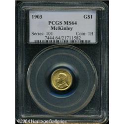 1903 G$1 Louisiana Purchase/McKinley MS64 PCGS. Pe 1903 G$1 Louisiana Purchase/McKinley MS64 PCGS.