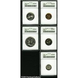 1951 Proof Set PR64 to PR66 ANACS. The set includes 1951 Proof Set PR64 to PR66 ANACS.