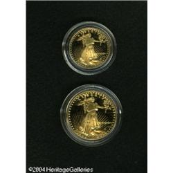 An Uncertified Two Piece 1987 Gold American Eagle Pro An Uncertified Two Piece 1987 Gold American Ea