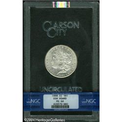 1880-CC S$1 MS64 NGC. Faint chestnut color visits 1880-CC S$1 MS64 NGC.