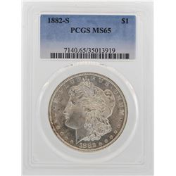 1882-S $1 Morgan Silver Dollar Coin PCGS MS65