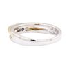 Image 3 : 0.15 ctw Diamond Solitaire Modern Motif Ring - 14KT White and Yellow Gold