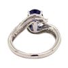 Image 3 : 1.48 ctw Sapphire and Diamond Ring - 18KT White Gold