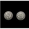14KT White Gold 0.90 ctw Diamond Earrings