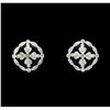 0.47 ctw Diamond Earrings - 14KT White Gold
