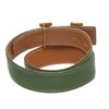 Image 5 : Hermes Green Leather Reversible Constance H Belt 60