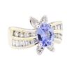 Image 1 : 3.14 ctw Colored Stone And Diamond Ring - 14KT Yellow Gold