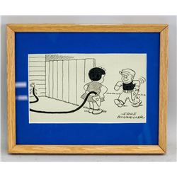 US Pop Art Ink on Paper Signed Ernie Bushmiller