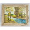 Image 2 : Polish Oil on Board Landscape Artist Signed Illegi