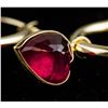 Image 2 : 4.9 ct Ruby Yellow Gold Hoop Earrings CRV $1338