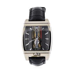 Corum Mens Skeleton Case Golden Bridge Automatique Wristwatch