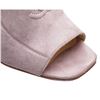 Image 7 : Chanel Lavender Suede CC Open Toe Block Heel Pumps 35