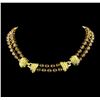 Image 1 : 0.53 ctw Diamond Necklace - 18KT Yellow Gold