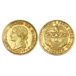 Popayan, Colombia, 20 pesos, 1874/3.