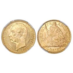 Danish West Indies, 4 daler / 20 francs, Christian IX, 1904, NGC MS 63.