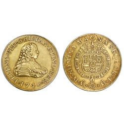 Mexico City, Mexico, bust 8 escudos, Ferdinand VI, 1748MF, PCGS XF45.