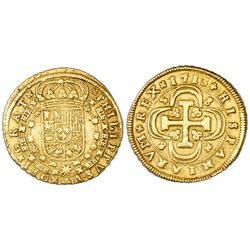 Seville, Spain, milled 8 escudos, Philip V, 1713M.