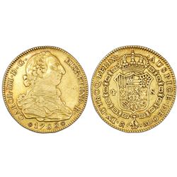 Madrid, Spain, bust 4 escudos, Charles III, 1788M.