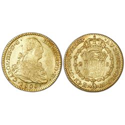 Madrid, Spain, bust 2 escudos, Charles IV, 1808AI.