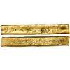 Image 1 : Atocha gold "finger" bar #33, 622 grams, marked with fineness XX-dot (20-1/4K) three times, foundry 