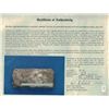 Image 2 : Silver "tumbaga" bar #M-39, 2249.9 grams, marked with fineness …C…XXX (unclear), and partial tax sta