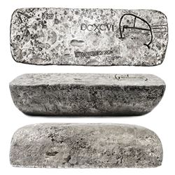 Large silver Atocha ba #696 from Potosi, 76 lb 10.24 oz troy, Class Factor 1.0, with markings of min