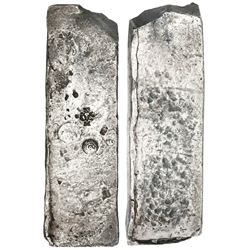 Neatly formed silver ingot, 1954 grams, about 98.5% fine, with stamps of the Zeeland chamber of the